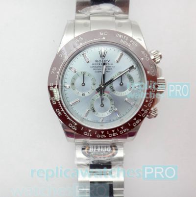 Better Factory 1:1 Rolex Daytona new 4130 Ice Blue Dial 904L Stainless Steel 40mm Watch